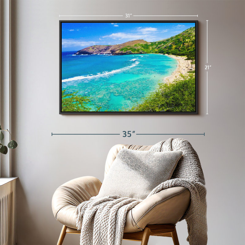 Impression sur toile Snorkel Bay Oahu, H 21 po x l 31 po