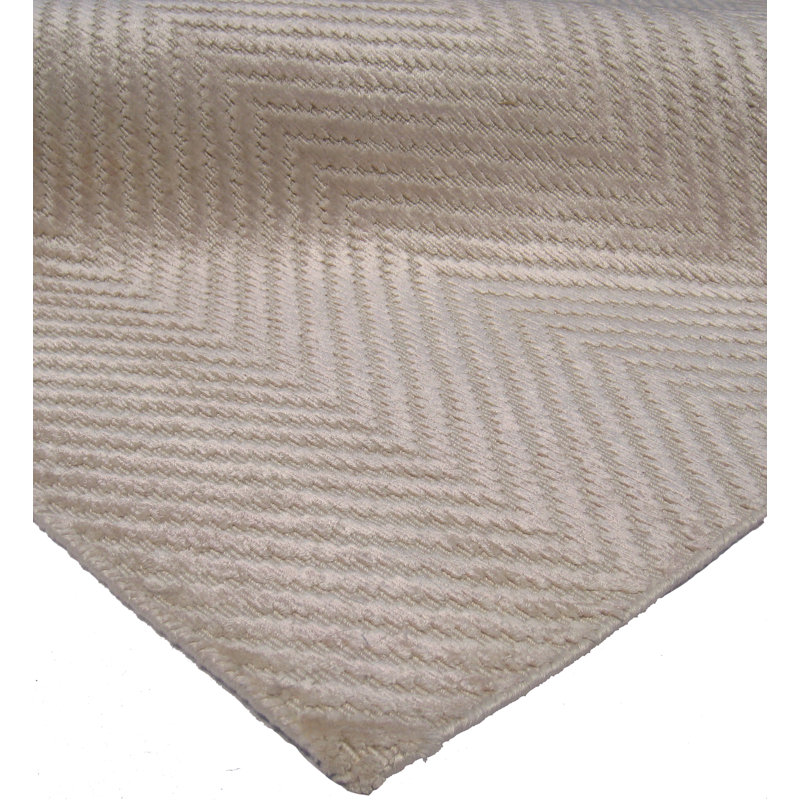 Honeycomb Chevron Area Rug in Silver, Rectangle 12' x 15'