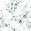 Papier peint adhésif vert à motif floral boho Jennaveve