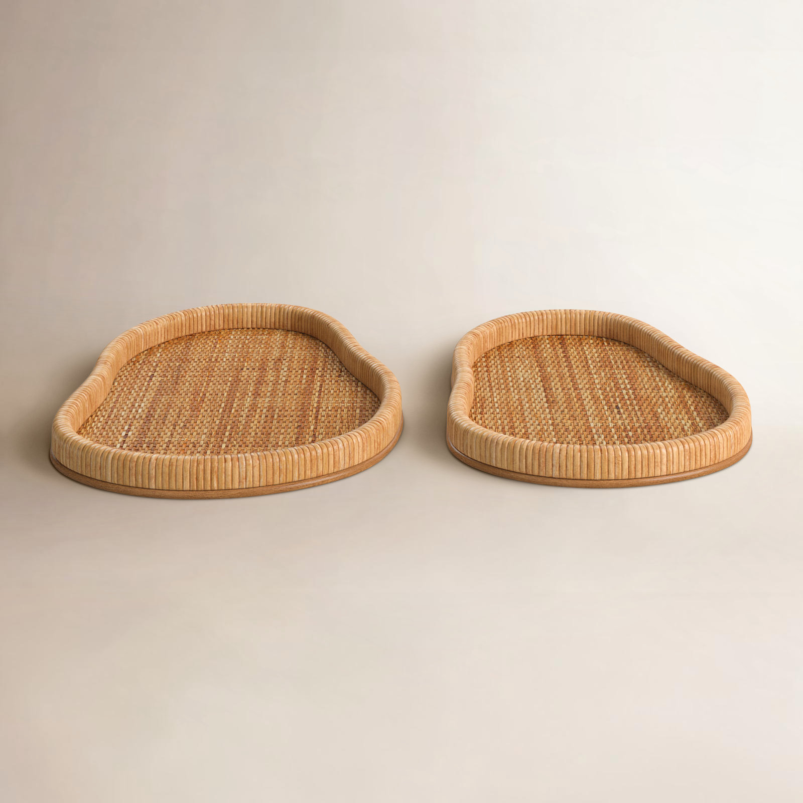 Cole And Grey Rattan Handmade Woven Living Room Decor Tray