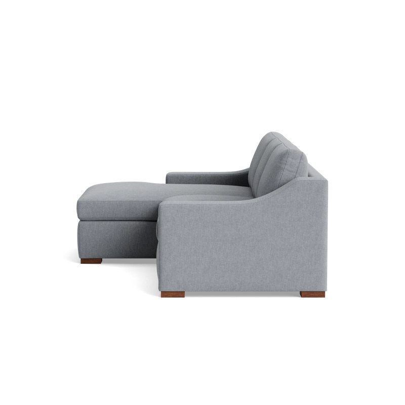 Lucca Sectional, Left Hand Facing, Performance Weave - Zinc