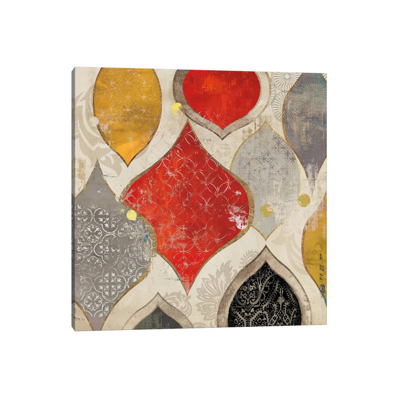 Red Motif II by Aimee Wilson - Wrapped Canvas Print, 30.48 cm H x 30.48 cm W