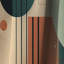 Rideau occultant orange et vert Mid Century Momentum IV - Mid-Century-1767519012
