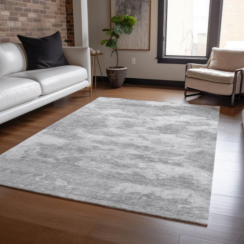 Tapis d'intérieur / extérieur gris Pyelle, 9 pi x 12 pi