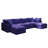 137.8" W 6 - Piece U Shape Upholstered Sectional Sofa Oversized 6-Seater Modular Sofa With Ottomans-473902261