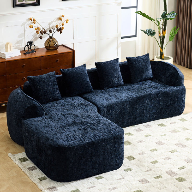 Comfortable L-shaped Sofas, High-elastic Sponge, Modern Living Room