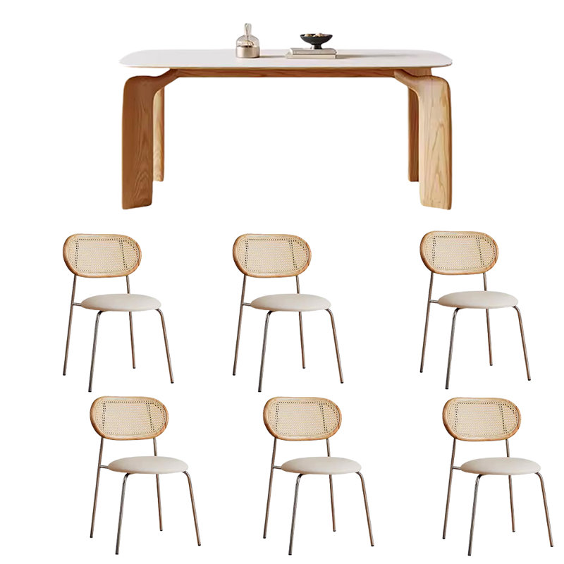 Ensemble de salle à manger rectangulaire, H 31,49 po x L 62,99 po x l 31,49 po, White