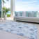 Machine Washable Indoor/Outdoor Christmas Snowflake Xhevrie Sky Rug