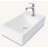 18X10 Inch White Ceramic Rectangle Wall Mount Bathroom Sink With Single Faucet Hole