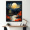 Moonlite, temple japonais la nuit - Japon, art mural
