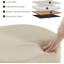 32cm Wide Round Solid Colour Ottoman with Storage