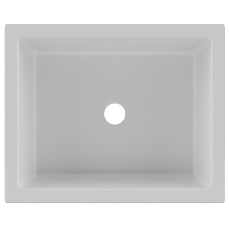 Lexicon Quartz Composite Rectangle Vanity Sink, White