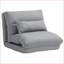 Canapé-lit convertible paresseux à 6 positions avec coussin HOMcom, gris | Polyester