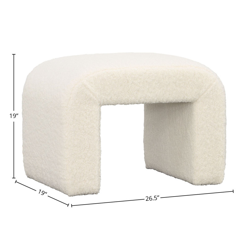 Kenneth Sheepskin Bench, Cream