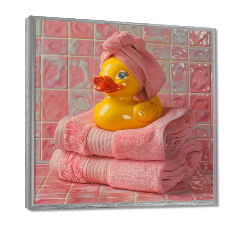«Spa Day», impression sur toile, Toile argentée avec cadre flottant, H 16 po x l 16 po x P 1 po