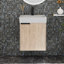 Ensemble de meuble-lavabo mural simple 19 po avec comptoir en céramique Delouris