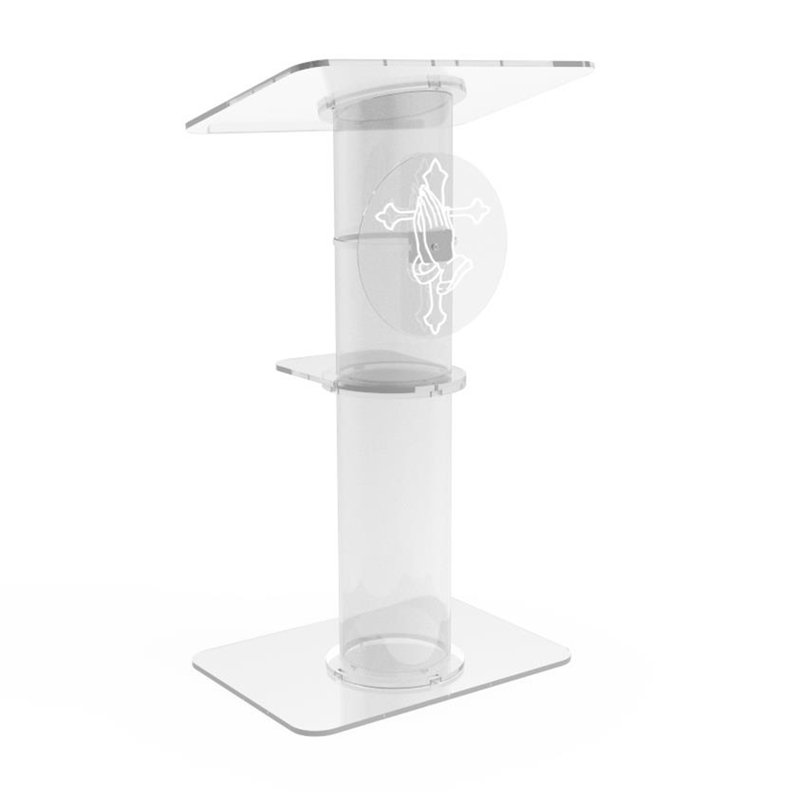 Pupitre d'églises transparent en plexiglas