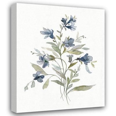 Art sur toile tendue avec Lark Manor ™ Robinson, Carol, Linen Botanical Navy III