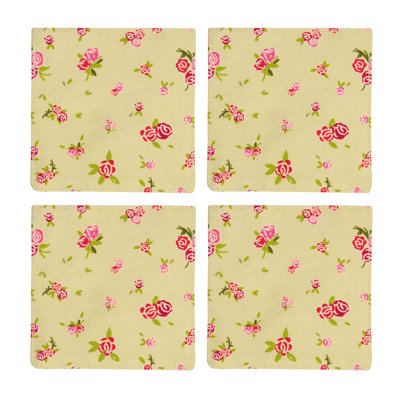 Cotton Square 4 Piece Coaster Set