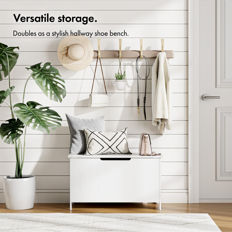 Holbrook White Shoe Storage Bench