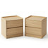 Matthes Mid-Century Modern 19.68''W 2-Drawer End Table And Solid Wood Legs (Set Of 2)