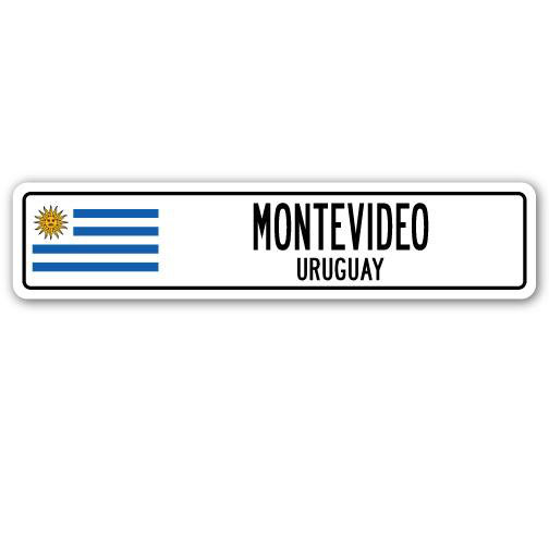 Panneau de signalisation en aluminium Montevideo, H 6 po x l 24 po x P 1 po