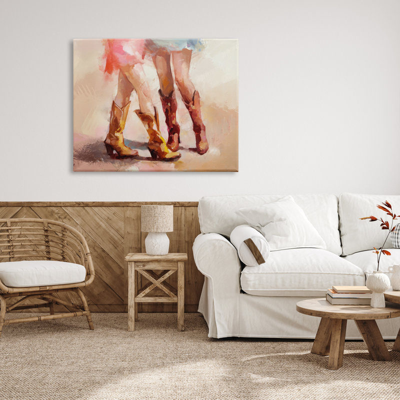 «Southwestern Cowgirls Dancing» par Ziwei Li, H 36 po x l 48 po x P 1,5 po