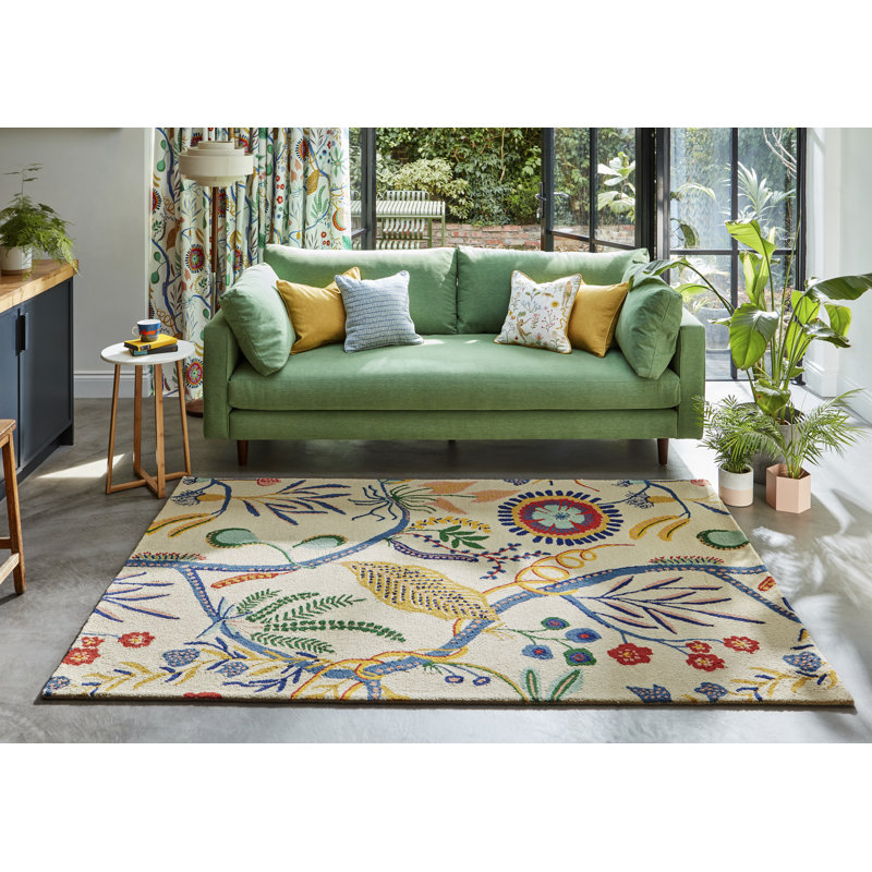 Ethereal Wool Floral Indoor Rug, Rectangle 3'11" x 5'11"