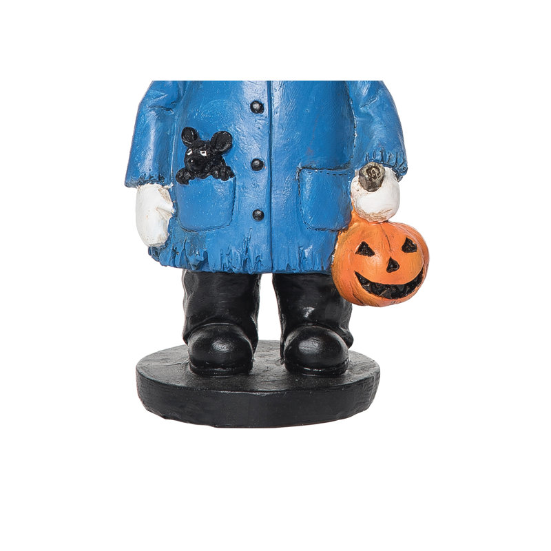 Figurine d'Halloween enfant avec tête de squelette