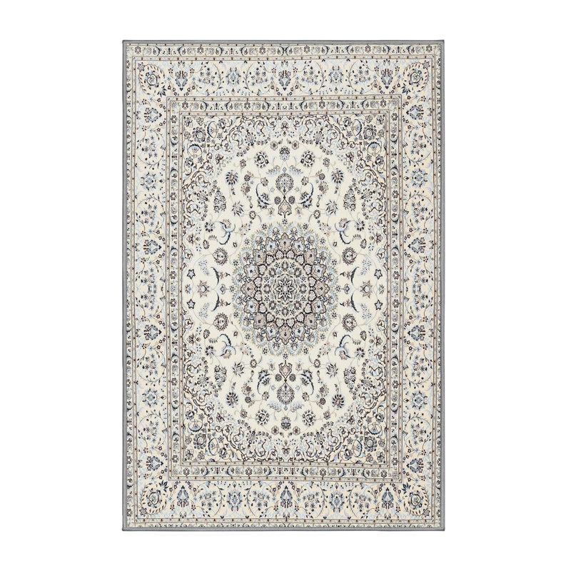 Tapis traditionnel beige / noir Glinski, Rectangle 2 pi x 5 pi