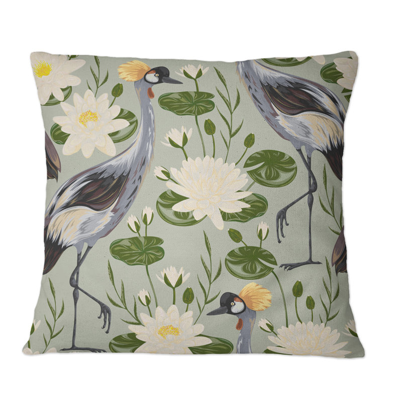 Coussin Crane, 16 po x 16 po