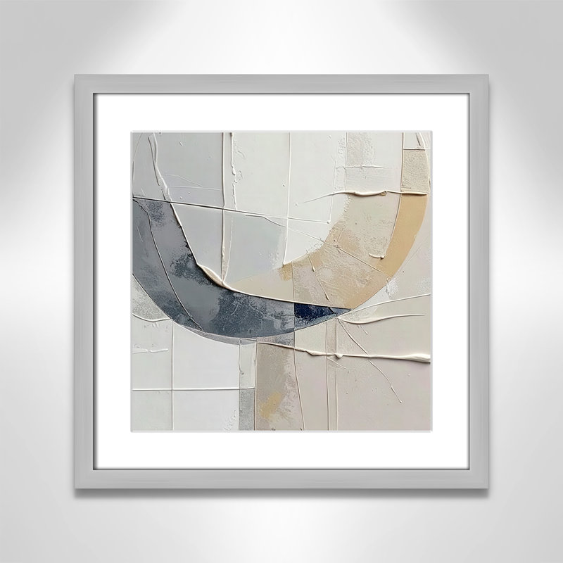 «Plastered III» par Alonza Saunders, 17'' W x 17'' H, Matted Print, Matte Silver