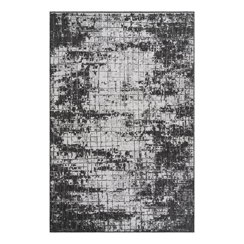 Tapis intérieur / extérieur d'extérieur moderne, Rectangle 6 pi 1 po x 9 pi