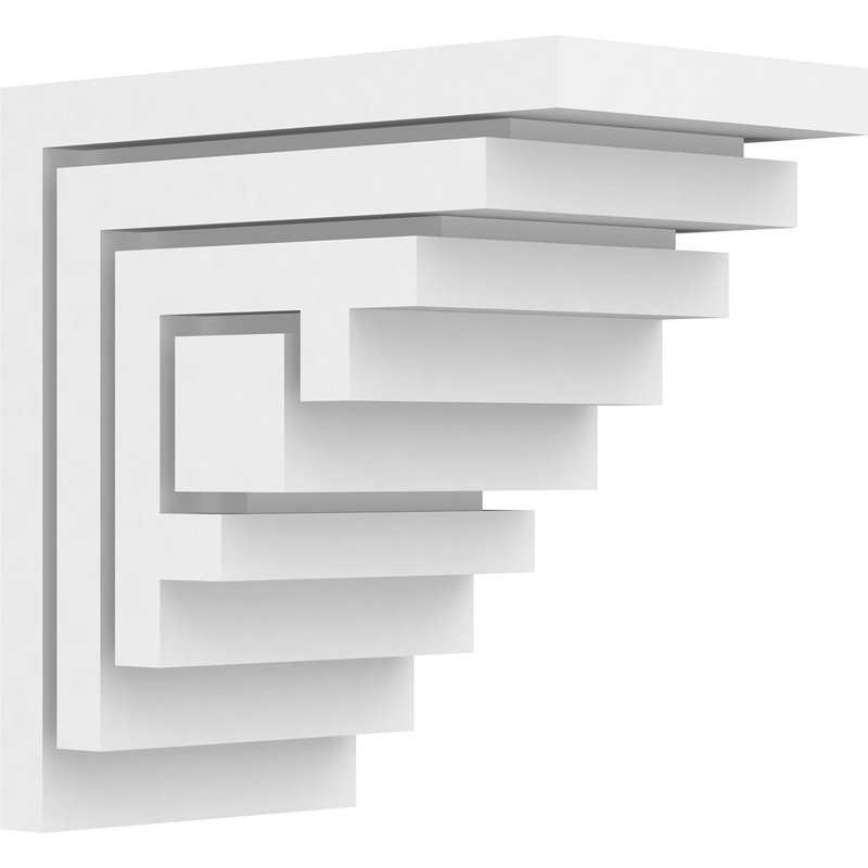 3"W x 5"D x 5"H Standard Landon Architectural Grade PVC Bracket, 5" H x 3" W x 5" D