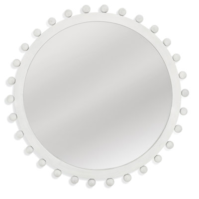 Alana 42" Wood Round Wall Mirror