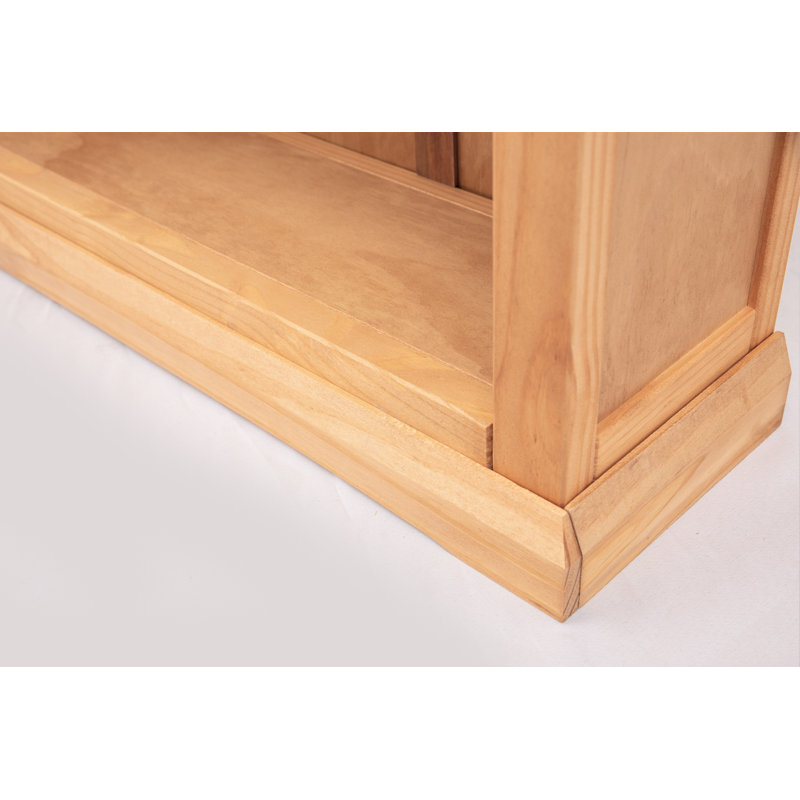 Ireland Bookcase, (4 Shelves) H120 x W89 x D25cm, Light Wood
