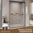 Double Sliding Shower Door, Semi-Frameless Bypass Bathroom Sliding Door With 1/4" (6Mm) Tempered Glass-120129660