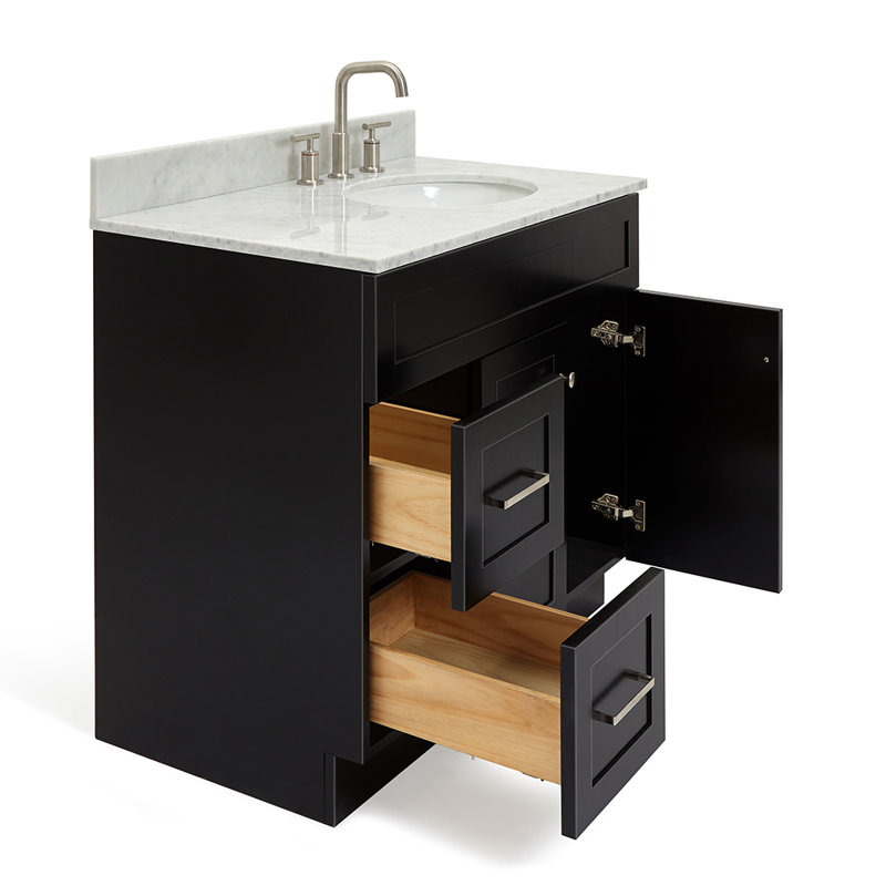 Ensemble de meuble-lavabo simple 37 po Partham, Noir