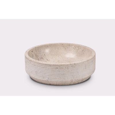 Natural Stone Vessel Bathroom Sink Circular Carson Ojinaga Marble