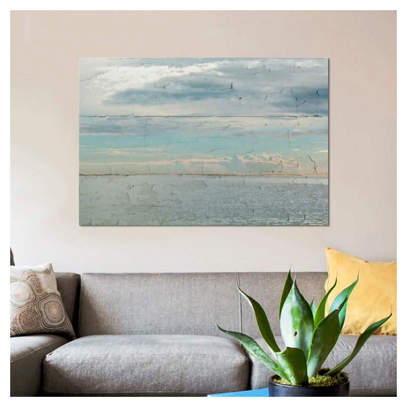 «Calm Waters», impression sur toile, H 24 po x l 32 po x P 1 po, Papier avec cadre noir, Blanc