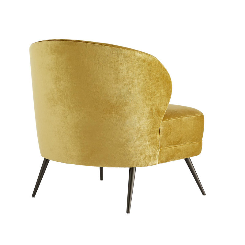 Kitts Barrel Chair, Marigold Velvet