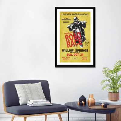 Willow Springs Road Race by Mark Rogan - Advertisements Print