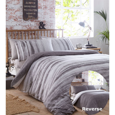 Mcnally Striped Duvet Cover Set with Pillowcases