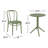 Farrah 24'' Round 2 - Person Bistro Set with Contemporary Stacking Chairs-87526835