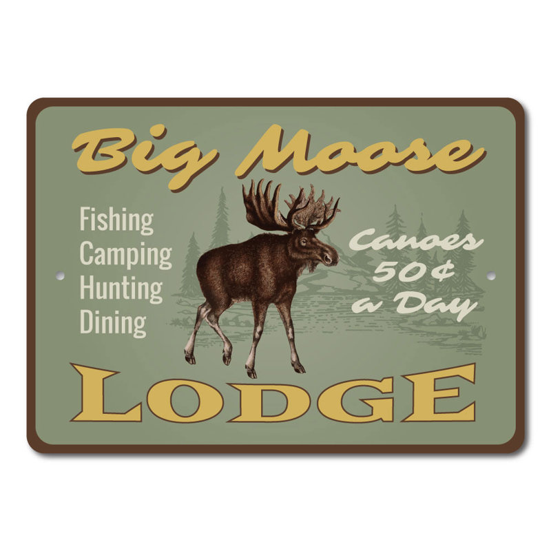 Moose Lodge Aluminum Sign, 10" H x 14" W x 0.04" D