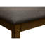 Banc rectangulaire de 44 po de conception transitionnelle avec assise rembourrée en brun et support en bois massif pour un style de vie confortable et élégant