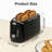 4 Slice Toaster,Extra Wide Slots,6 Shade Settings,Bagel/Defrost/Reheat,Removable Crumb Tray,Auto Shut-Off,Black-125431344