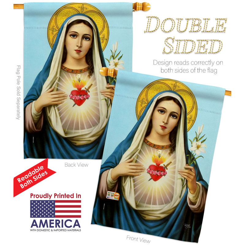 Double Sided 40'' H x 28'' W Polyester House Flag