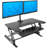 Mount-It! Height Adjustable Standing Desk Converter with Bonus Dual Monitor Mount Included, 36 Inch