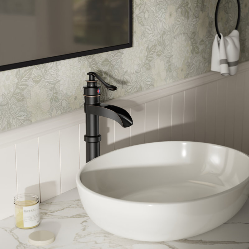 Vessel Sink Faucet and Mounting / Installation Required -handle Bathroom Faucet with Drain Assembly, Oil Rubbed Bronze